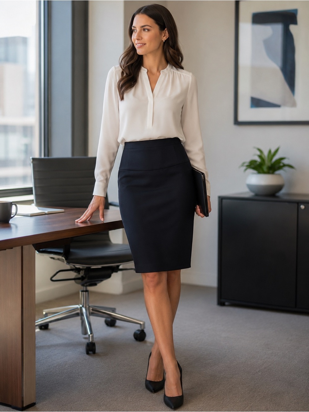 The Limited Black Pencil Skirt Size 6 Career Office Classic